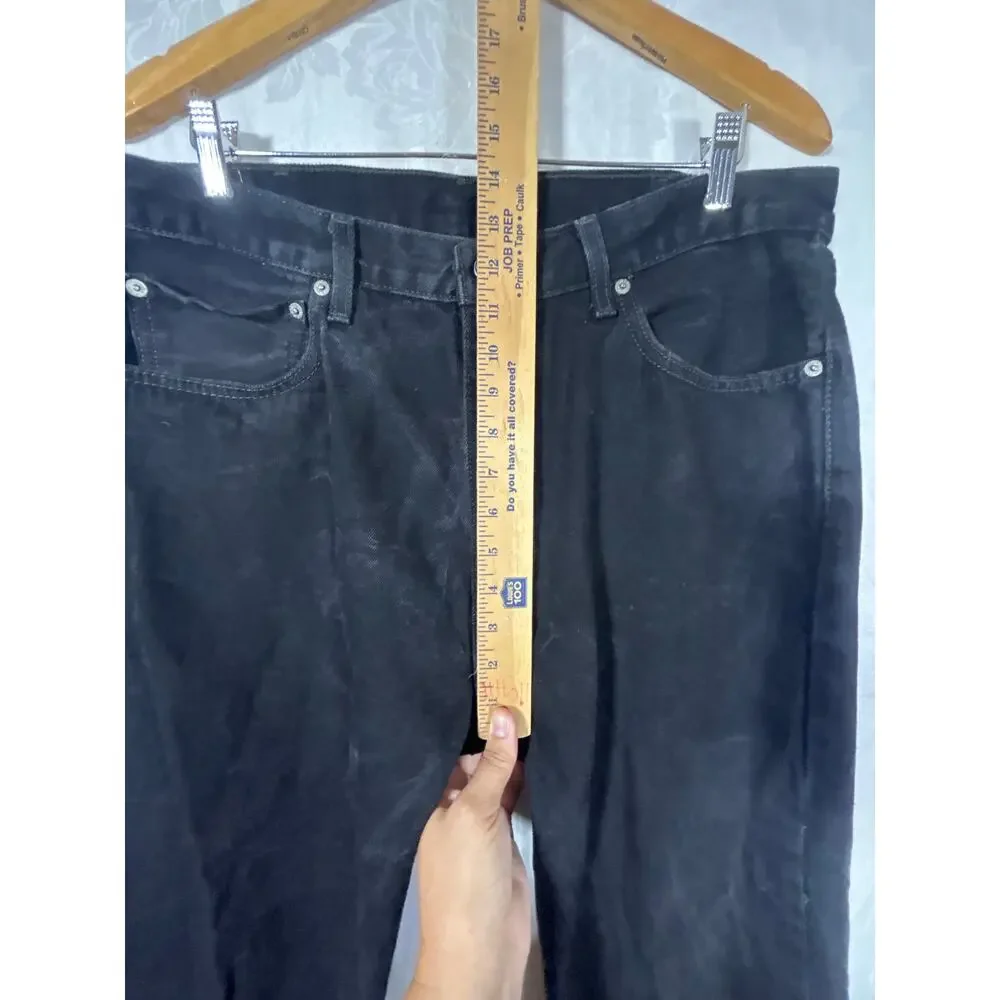 Levis Jeans 505 38x34 Black Denim Straight Leg Grunge Americana Charcoal Wash